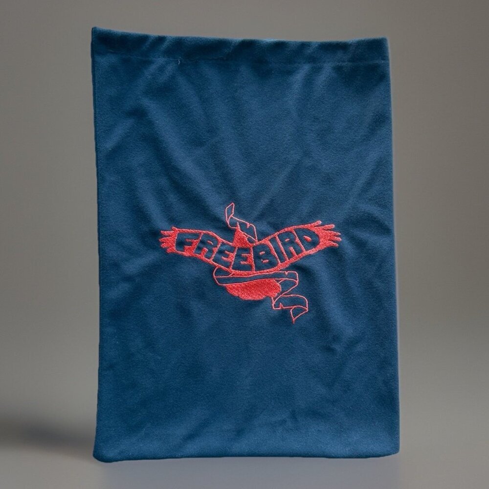 1 Freebird Black Dust Bag Shoe Storage Bag Red Embroidery Boho‎ Western